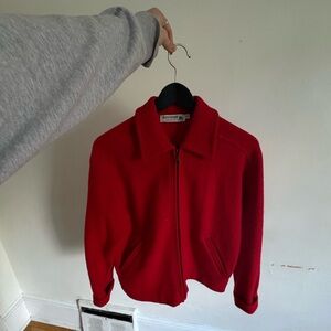 Rina Rossi Vibrant Red Bomber Jacket